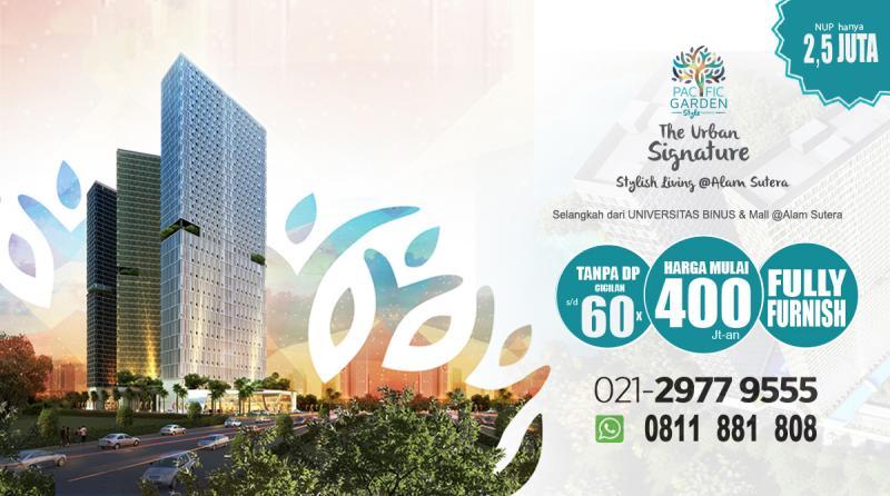 Hasil gambar untuk apartemen alam sutera disewakan pacific garden