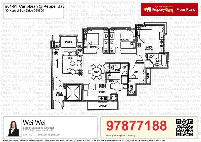 Caribbean at Keppel Bay, 12 Keppel Bay Drive, Harbourfront / Telok Blangah, 3 Bedrooms, 1,335 sqft, Condominium For Rent, by Wei Wei, 11287935 - 4Beds-1,335sqft - PropertyGuru.com.sg