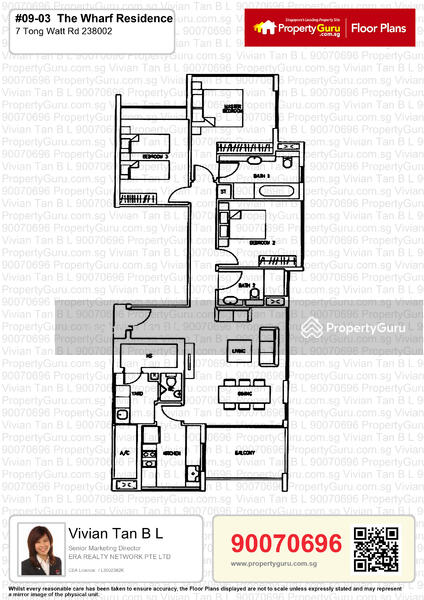 The Wharf Residence, 11 Tong Watt Road, 3 Bedrooms, 1,421 sqft, Condominium For Rent, by Vivian Tan B L, 12108144 - PropertyGuru.com.sg