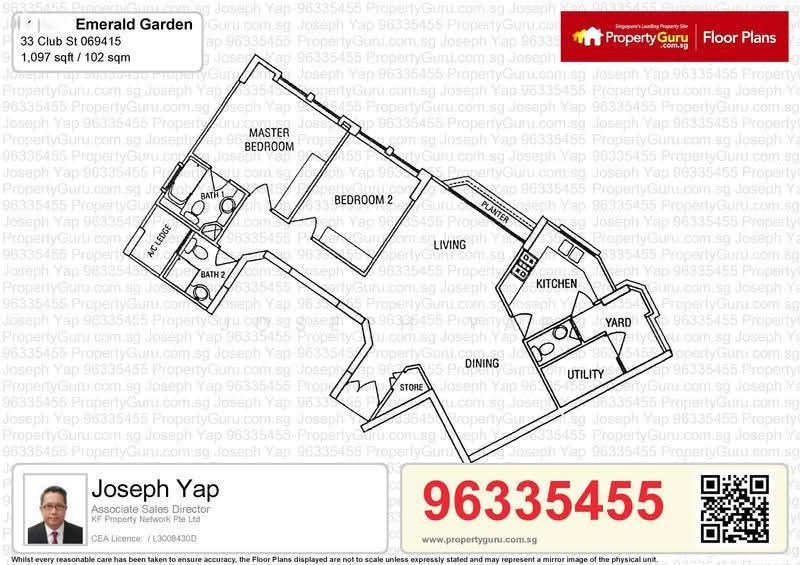 Emerald Garden, 33 Club Street, Boat Quay / Raffles Place / Marina, 2 Bedrooms, 1,098 sqft, Condominium For Rent, by Joseph Yap, 13321730 - PropertyGuru.com.sg