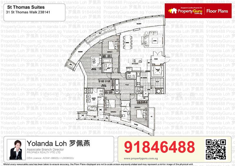 Saint Thomas Suites, 33 St Thomas Walk, 4 Bedrooms, 2,605 sqft, Condominium For Rent, by Yolanda Loh 羅培嫣, 14668730 - PropertyGuru.com.sg