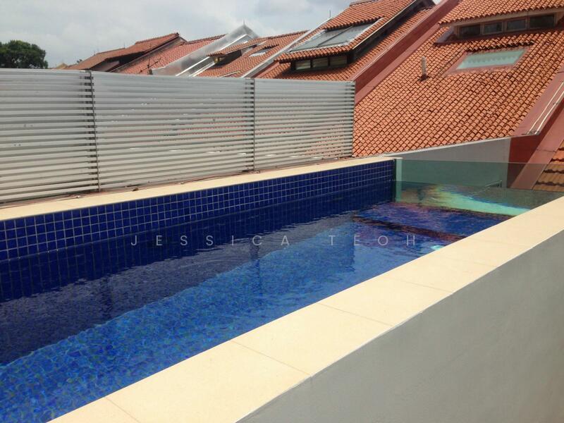Blair road Short Term Lease, Blair Road, 3 Bedrooms, 4,240 sqft, Conservation House For Rent, by Jessica Teoh, 15249878 - Roof top lap pool - PropertyGuru.com.sg