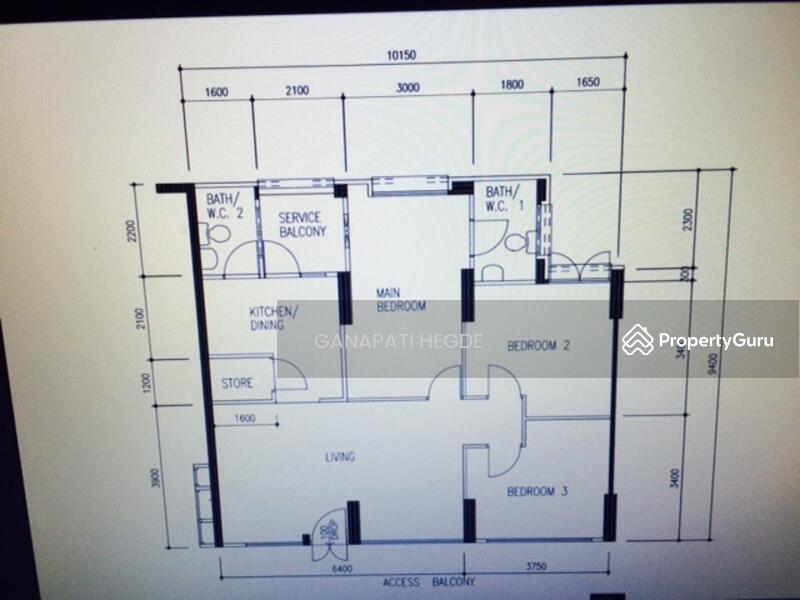 3Bed-1,001 sqft