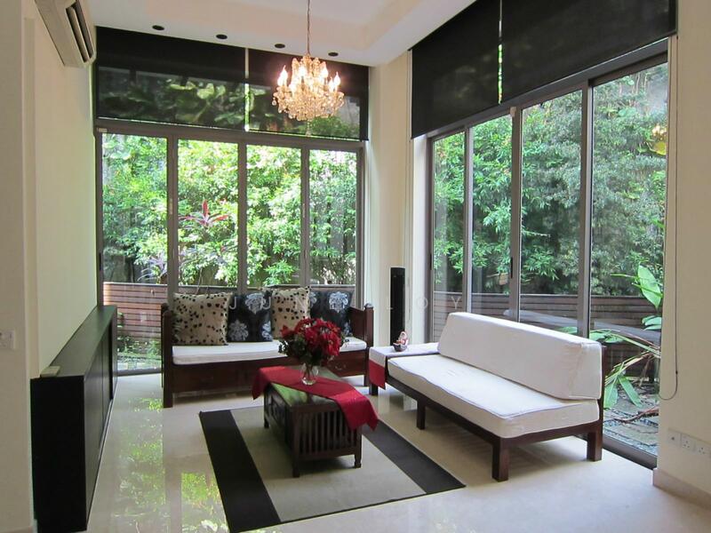 The Chancery Residence, Chancery Lane, Newton / Novena, 6 Bedrooms, 3,780 sqft, Cluster House For Sale, by June Loy, 15699988 - Living Room w/Greenery All Around - PropertyGuru.com.sg