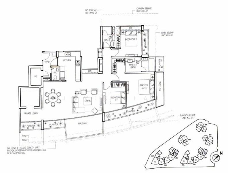 3Bed-1,733 sqft