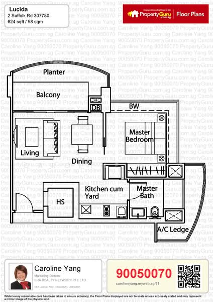 Lucida, 2 Suffolk Road, 1 Bedroom, 624 sqft, Apartment For Rent, by Caroline Yang, 16299015 - 1Beds-624sqft - PropertyGuru.com.sg