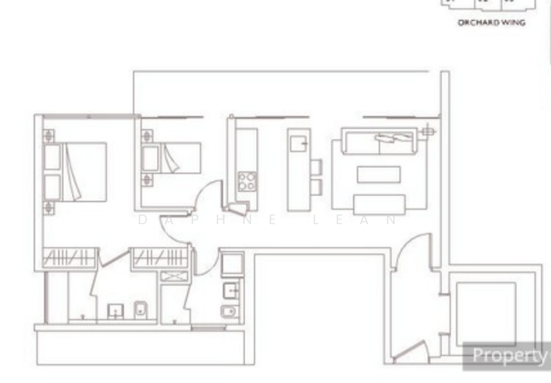 Scotts Square, 6 Scotts Road, 2 Bedrooms, 947 sqft, Apartment For Rent, by Daphne Lean, 16342412 - PropertyGuru.com.sg