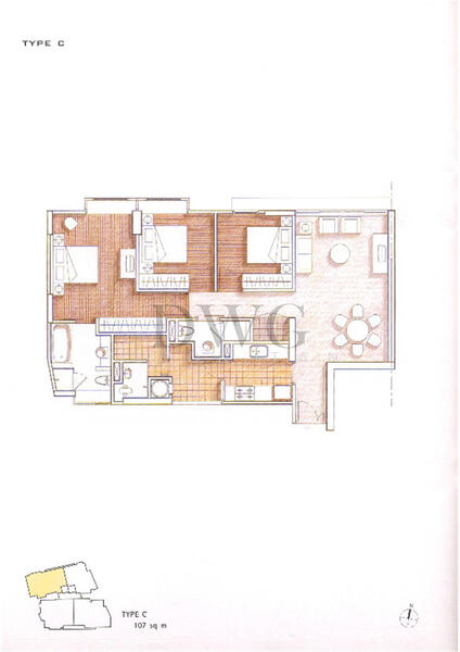 3Beds-1,184sqft