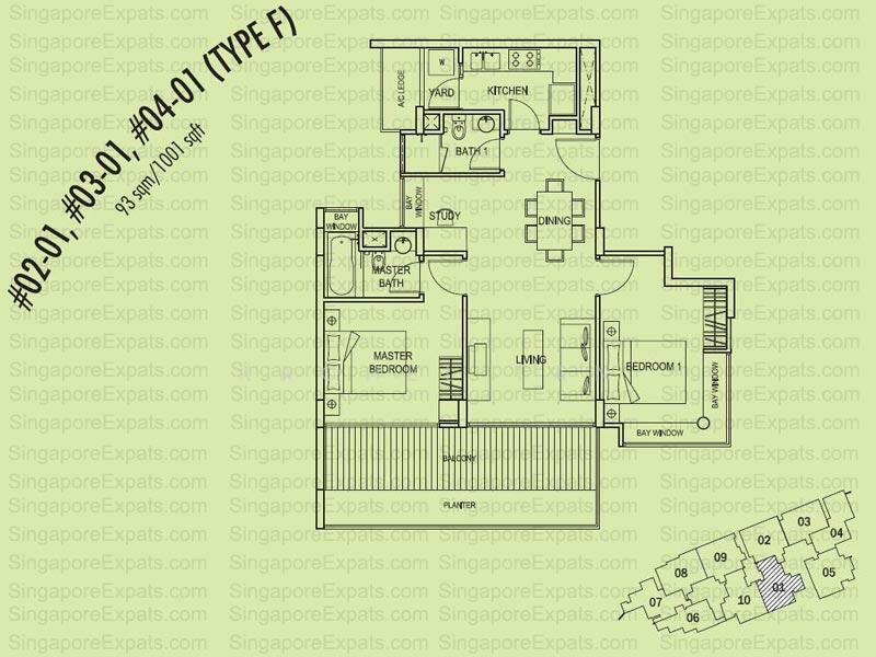 2Beds-1,001sqft