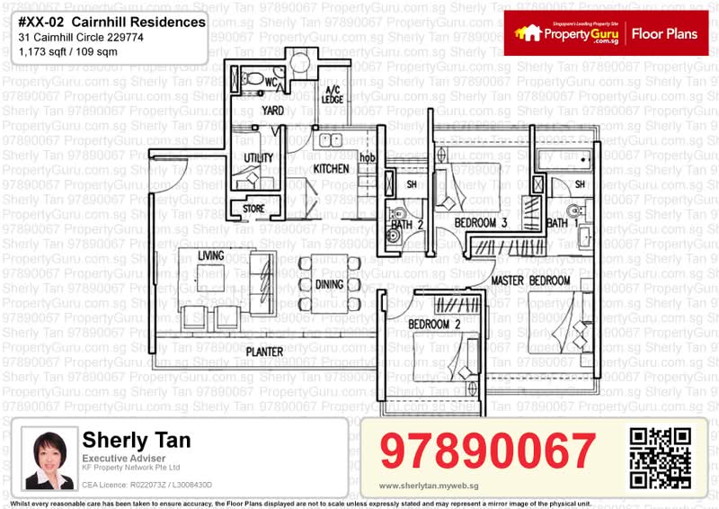 Cairnhill Residences, 31 Cairnhill Circle, 3 Bedrooms, 1,173 sqft, Apartment For Rent, by Sherly Tan, 16663394 - 3Beds-1,173sqft - PropertyGuru.com.sg