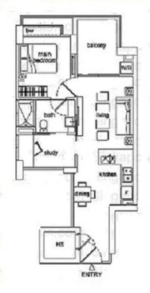 2Bed-667 sqft