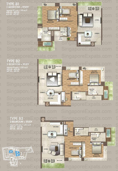 2Beds-1,001sqft
