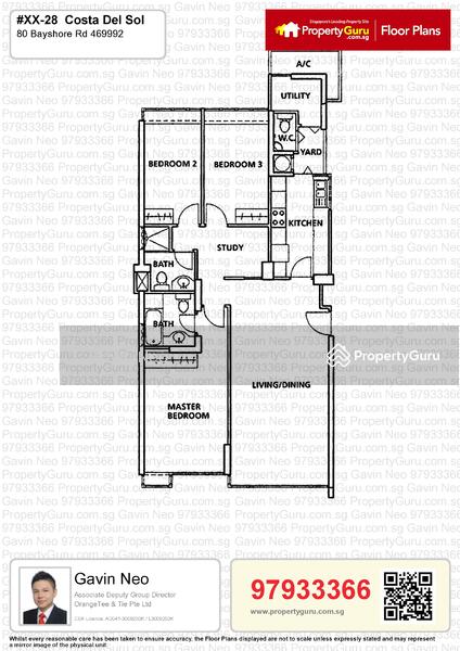 Costa Del Sol, 68 Bayshore Road, Bedok / Upper East Coast, 3 Bedrooms, 1,238 sqft, Condominium For Rent, by Gavin Neo, 17675180 - PropertyGuru.com.sg