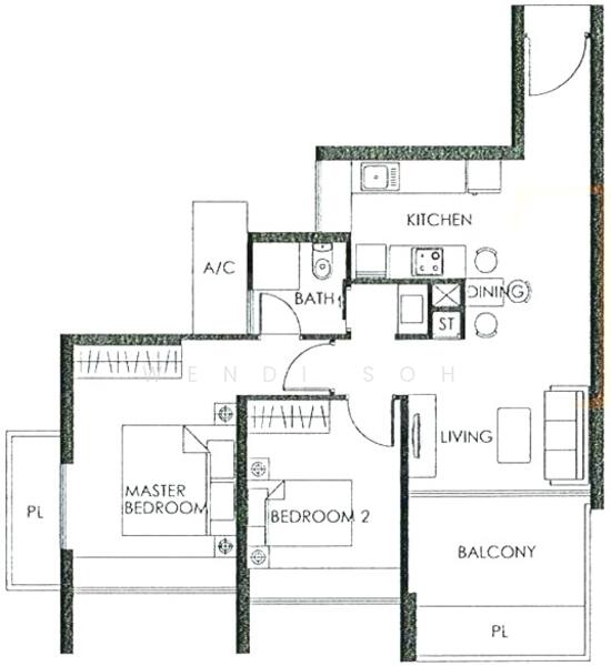 2Beds-900sqft