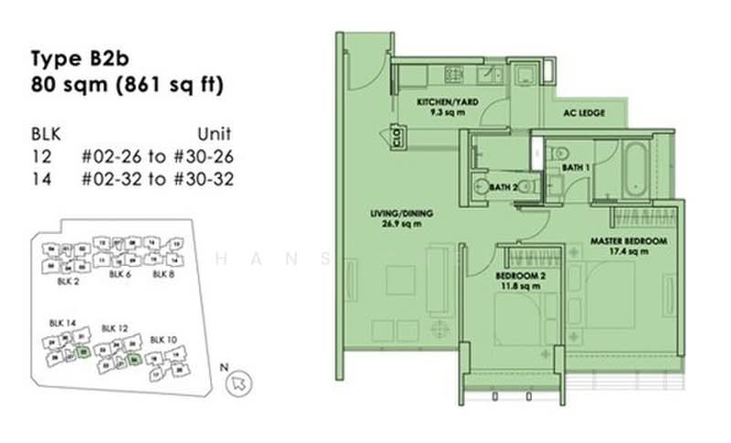 City Square Residences, 14 Kitchener Link, 2 Bedrooms, 861 sqft, Condominium For Rent, by Hans Chee, 17854808 - 2Bed-861 sqft - PropertyGuru.com.sg