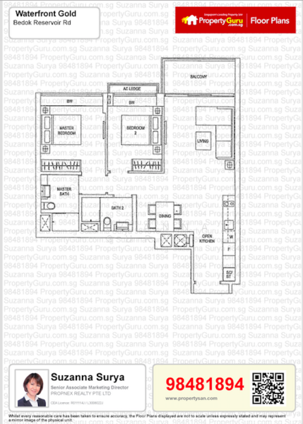 Waterfront Gold, 750 Bedok Reservoir Road, 2 Bedrooms, 893 sqft, Condominium For Rent, by Suzanna Surya, 18047448 - 2Bed-893 sqft - PropertyGuru.com.sg