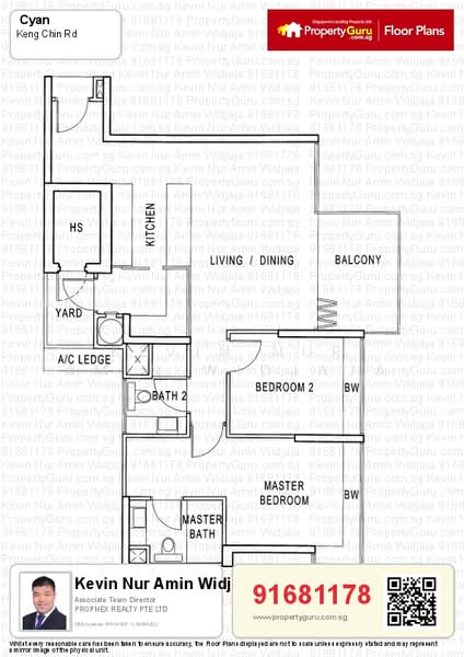 Cyan, 6 Keng Chin Road, 2 Bedrooms, 1,076 sqft, Condominium For Rent, by Kevin Nur Amin Widjaja, 18270513 - 2Bed-1,076 sqft - PropertyGuru.com.sg