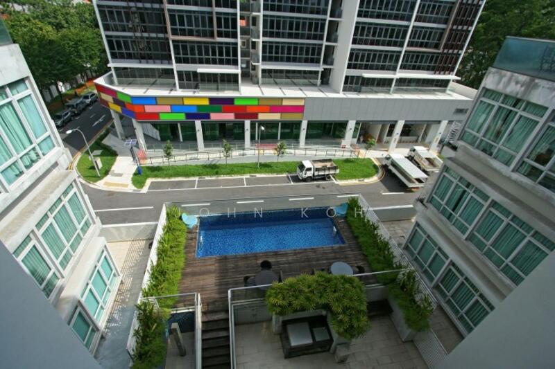 Pool view from balcony 1