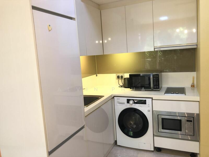 Kitchenette with built in appliances 