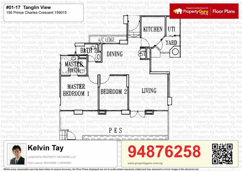 Tanglin View, 156 Prince Charles Crescent, 3 Bedrooms, 1,249 sqft, Condominium For Rent, by Kelvin Tay, 18347661 - 2Bed-1,194 sqft - PropertyGuru.com.sg