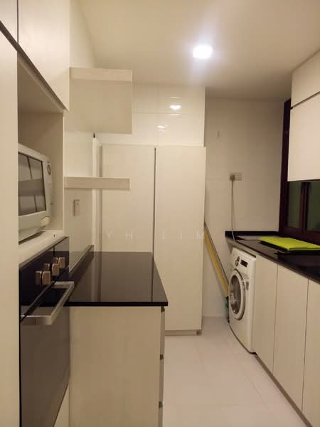 Amaninda, 329 Thomson Road, 1 Bedroom, 678 sqft, Condominium For Rent, by Yin Lim, 18365935 - renovated kitchen with built-in oven, microwave, washer-dryer, fridge, etc - PropertyGuru.com.sg