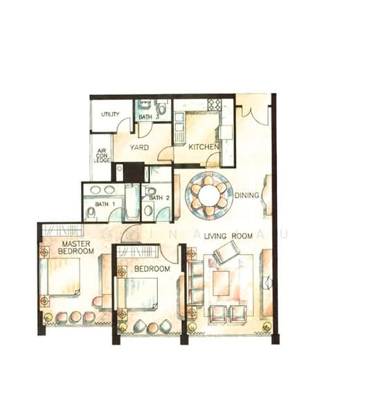 Richmond Park, 3 Bideford Road, 2 Bedrooms, 1,259 sqft, Condominium For Rent, by Jovina Lau, 18443241 - 2Bed-1,259 sqft - PropertyGuru.com.sg