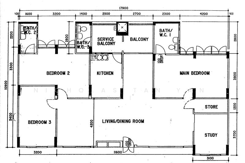 3Bed-1,001 sqft