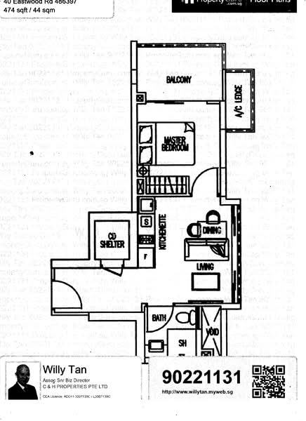 Eastwood Regency, 40 Eastwood Road, 1 Bedroom, 474 sqft, Condominium For Rent, by Willy Tan, 18566081 - PropertyGuru.com.sg