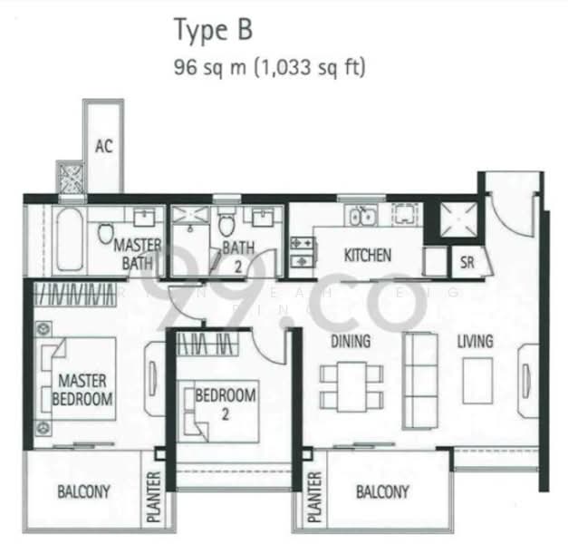 Tribeca by the Waterfront, 60 Kim Seng Road, 2 Bedrooms, 1,033 sqft, Condominium For Rent, by Bryan Seah Seng Ping, 18661654 - PropertyGuru.com.sg