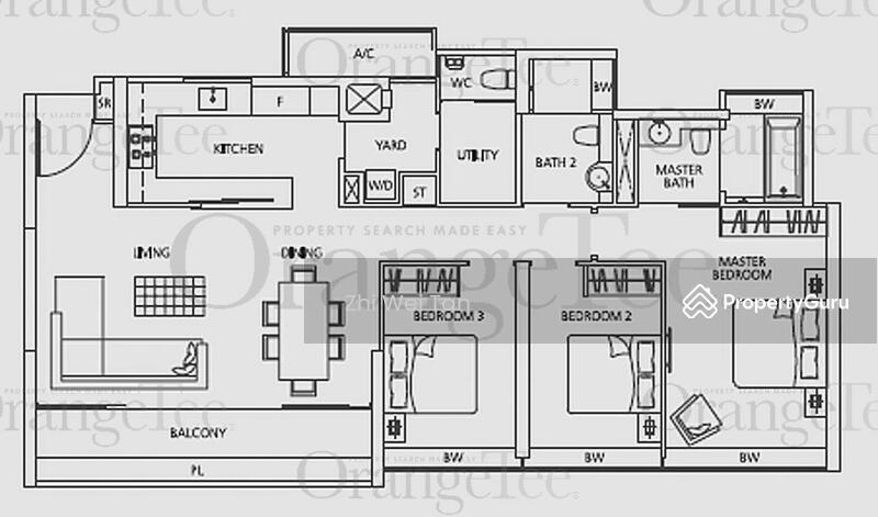 3Bed-1,421 sqft
