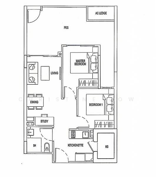 Parc Rosewood, Rosewood Drive, 2 Bedrooms, 764 sqft, Condominium For Rent, by Christine Low, 18723446 - 2Bed-764 sqft - PropertyGuru.com.sg