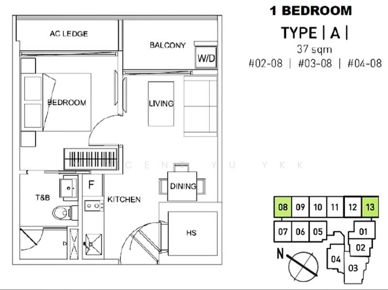 1Beds-398sqft