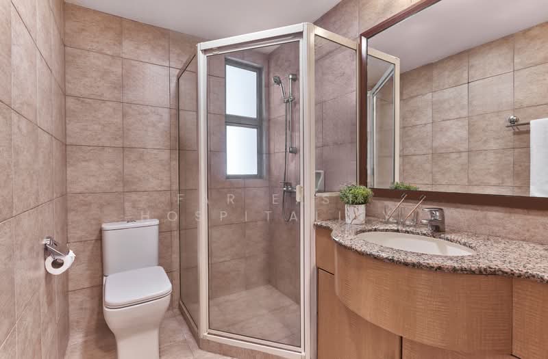 Village Residence Hougang, 1 Hougang Street 91, 3 Bedrooms, 1,066 sqft, Apartment For Rent, by Far East Hospitality, 18763709 - Ensuite Master Bathroom - PropertyGuru.com.sg