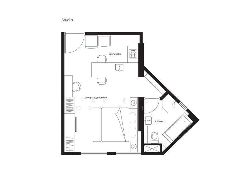 Village Residence West Coast, West Coast, Buona Vista / West Coast / Clementi New Town, 3 Bedrooms, 1,283 sqft, Apartment For Rent, by Far East Hospitality, 18763739 - Studio Floor Plan - PropertyGuru.com.sg
