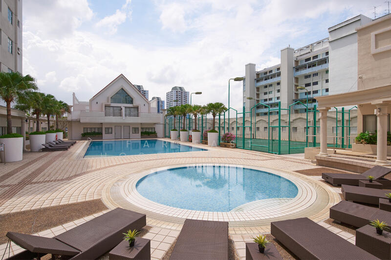 Outdoor Tennis Court and Pools