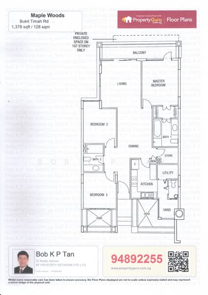 Maple Woods, 985 Bukit Timah Road, 3 Bedrooms, 1,378 sqft, Condominium For Rent, by Bob K P Tan, 18779177 - PropertyGuru.com.sg