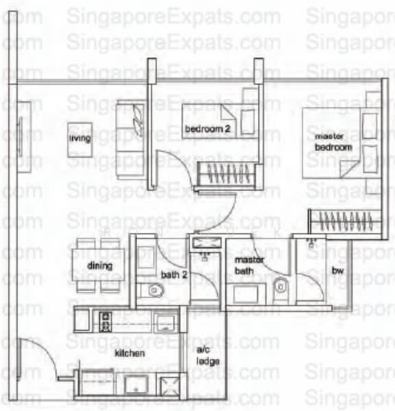 Hundred Trees, 85 West Coast Drive, 2 Bedrooms, 700 sqft, Condominium For Rent, by Ron Quek 郭伟洋, 18780504 - 2Bed-700 sqft - PropertyGuru.com.sg