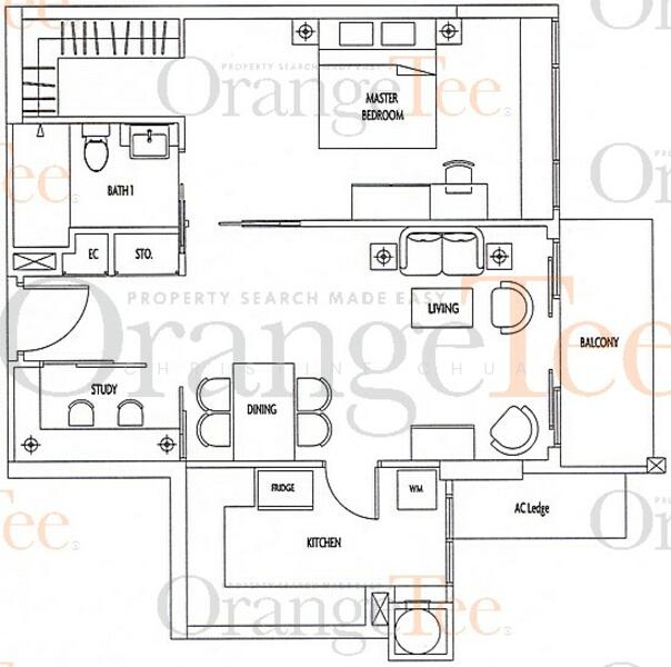 Visioncrest, 37 Oxley Rise, 1 Bedroom, 839 sqft, Apartment For Rent, by Christine Chua, 18981363 - 1Bed-839 sqft - PropertyGuru.com.sg