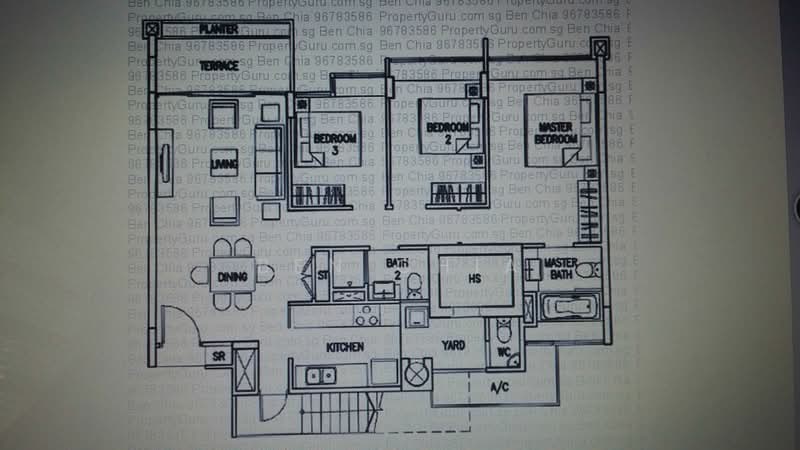 The Calrose, 511 Yio Chu Kang Road, 3 Bedrooms, 2,100 sqft, Condominium For Rent, by Ben Chia, 18989220 - 3Bed-2,100 sqft - PropertyGuru.com.sg