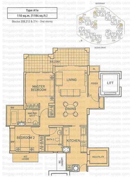 2Bed-1,012 sqft