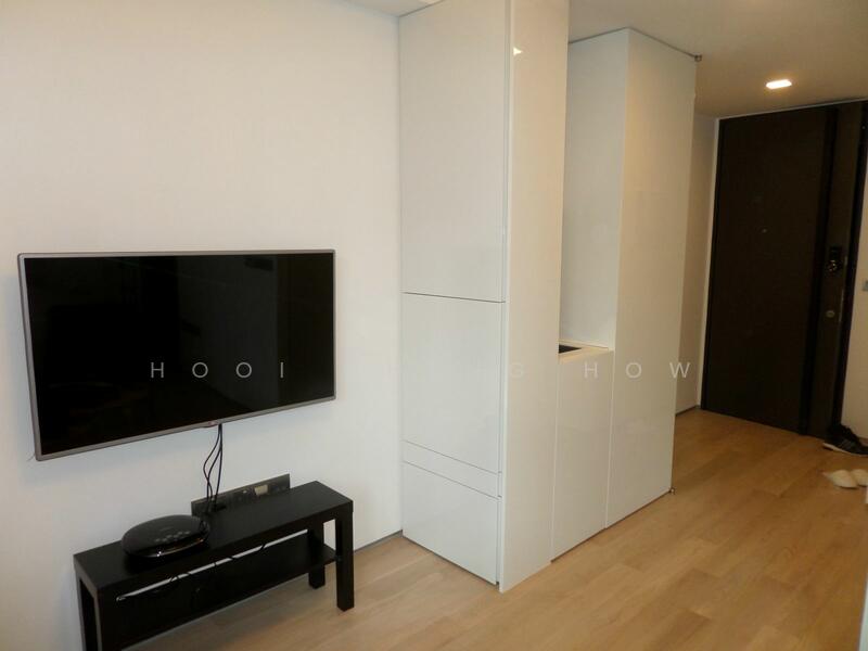 Kitchen discreetly covered by door