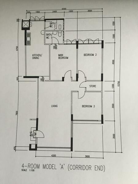 3Bed-1,119 sqft