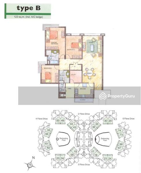 3Bed-1,324 sqft