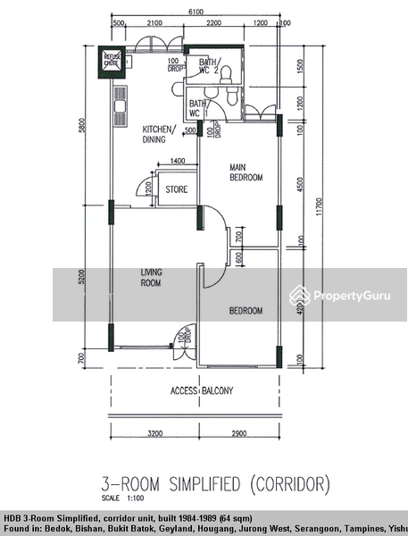 2Beds-800sqft