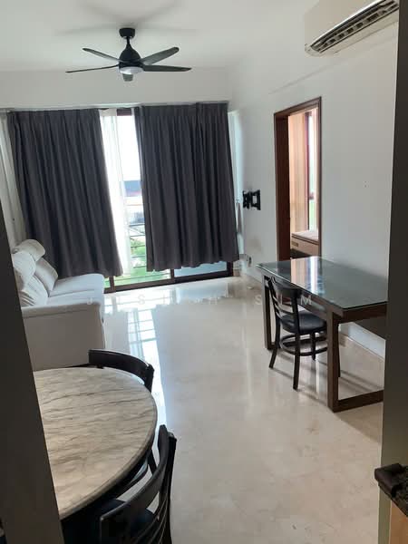 CAN ACCOMODATE 2 WORK STATIONS - ONE OPPOSITE SOFA AND ANOTHER OPPOSITE DINING AREA