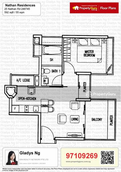1Bed-592 sqft