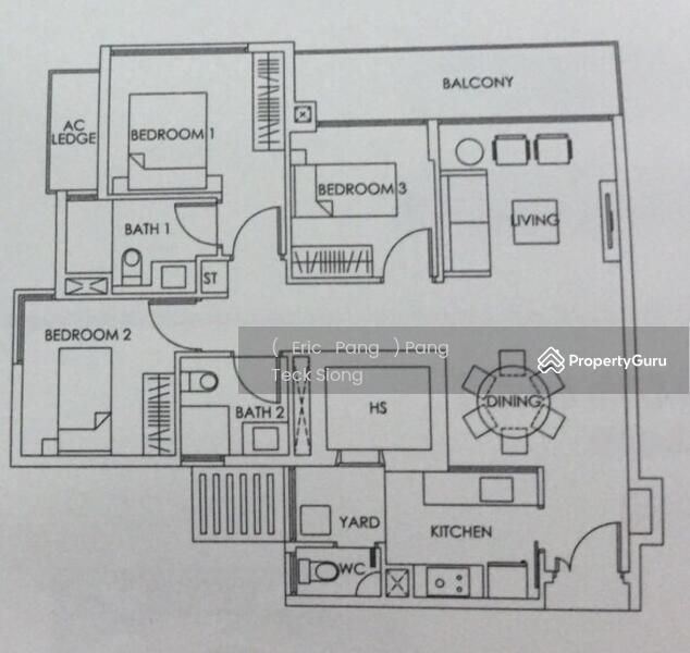 3Beds-1,076sqft