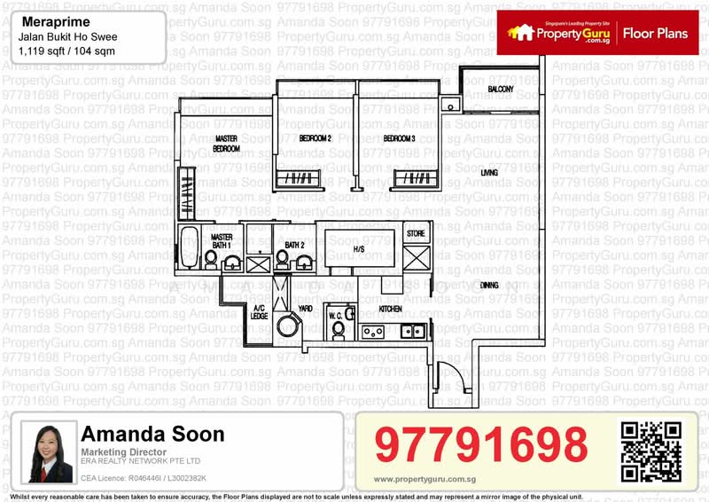 Meraprime, 301 Jalan Bukit Ho Swee, Alexandra / Commonwealth, 3 Bedrooms, 1,120 sqft, Condominium For Rent, by Amanda Soon 孙 文 欣, 19205372 - 3Bed-1,120 sqft - PropertyGuru.com.sg