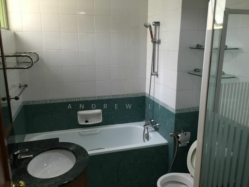 Master bathroom with bath tub