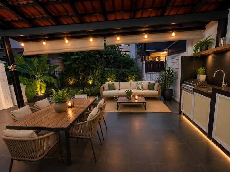 @@ Walk to BISHAN MRT & JUNCTION 8 @@ Quaint Quiet Terrace for Rent, , 3 Bedrooms, 3,000 sqft, Terraced House For Rent, by MH Goh, 19254125 - Back Patio & Wet Kitchen - PropertyGuru.com.sg